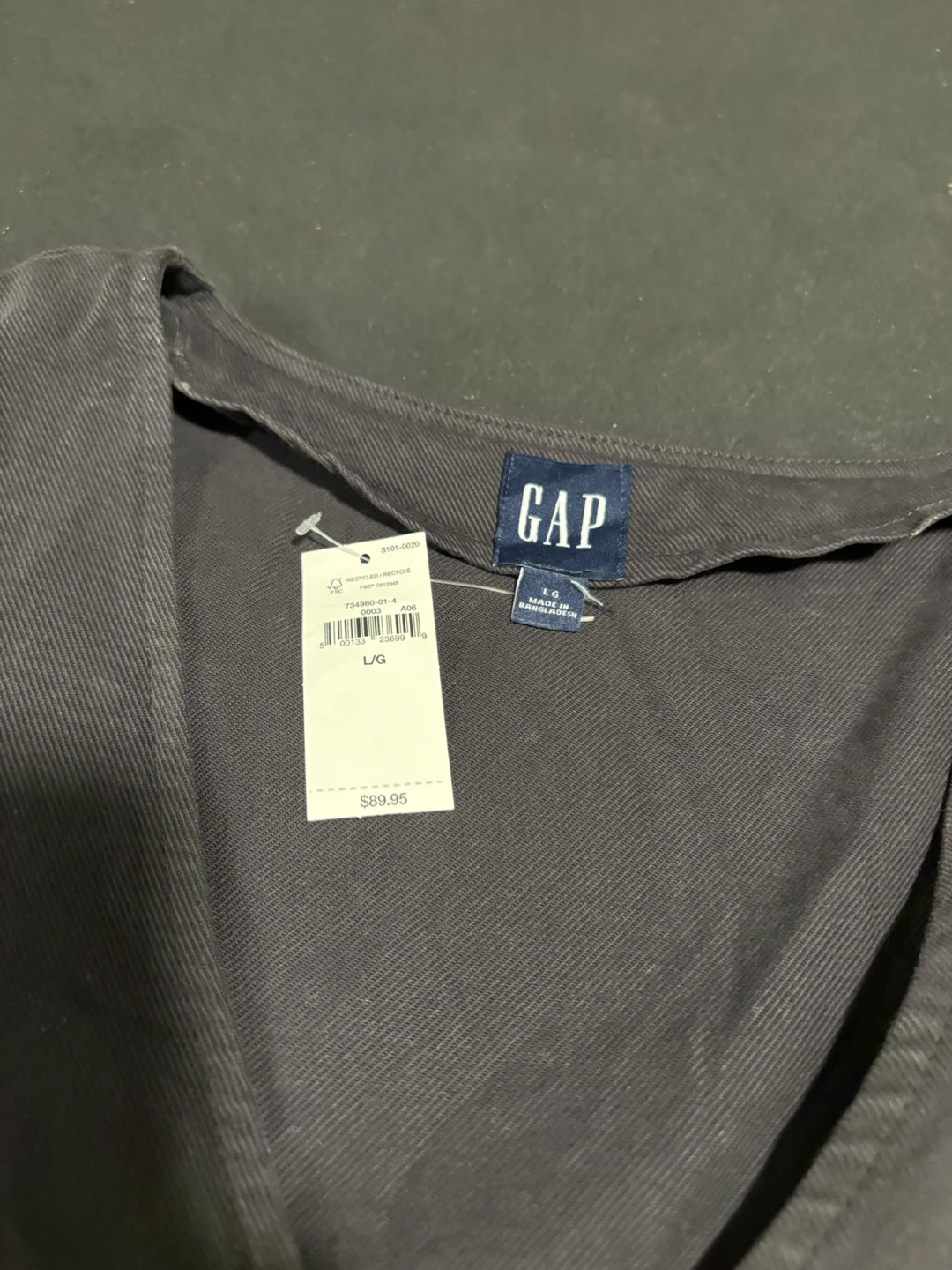 GAP Denim Puff-Sleeve Top - Size L - photo 2