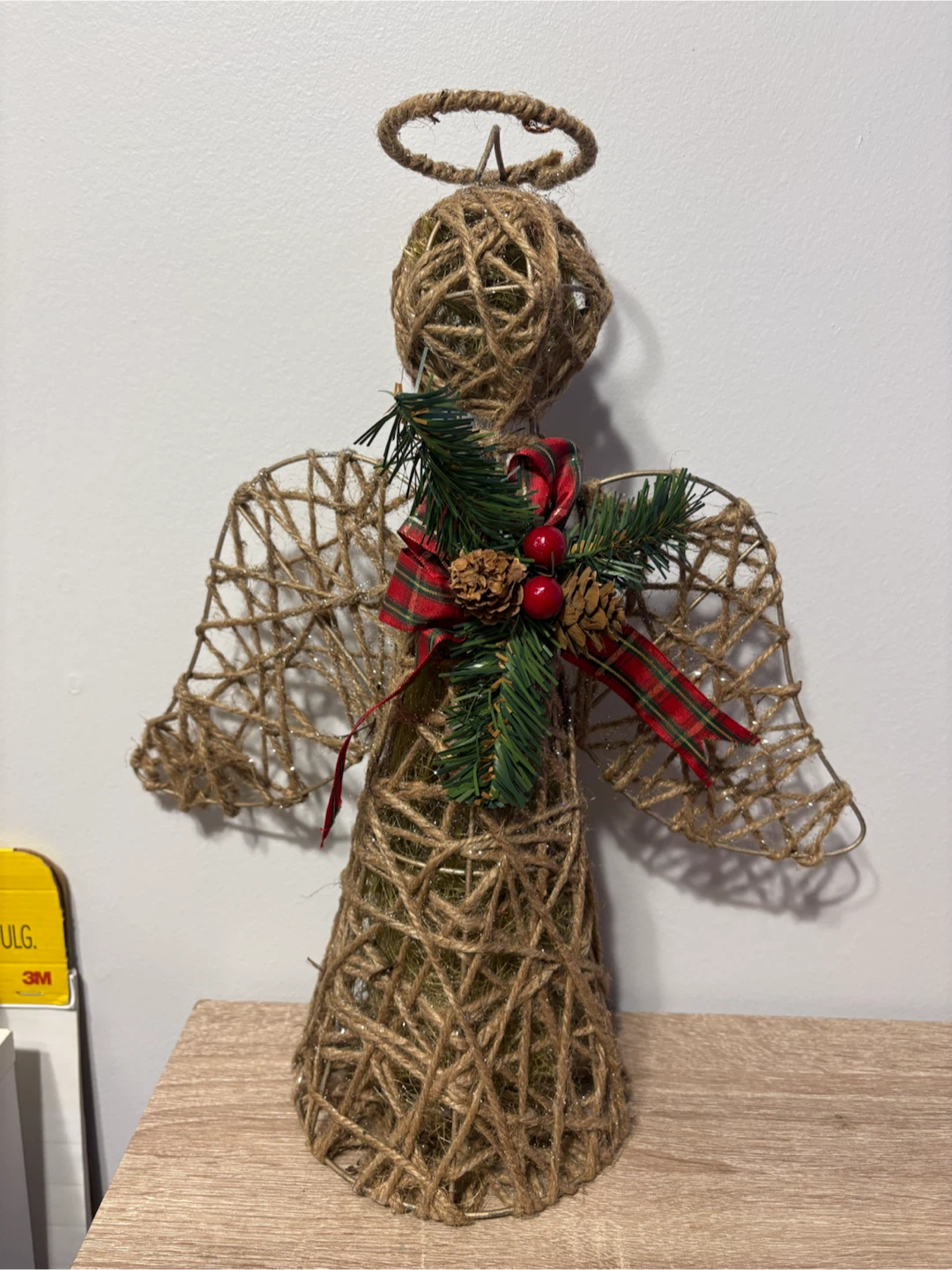 Rustic Twine Angel Christmas Tree Decoration