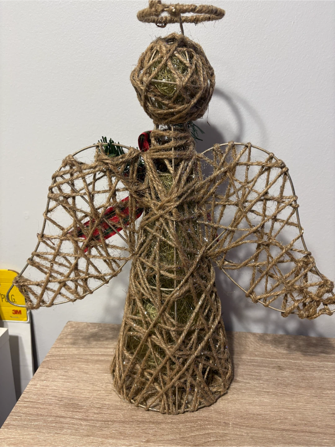 Rustic Twine Angel Christmas Tree Decoration - photo 2