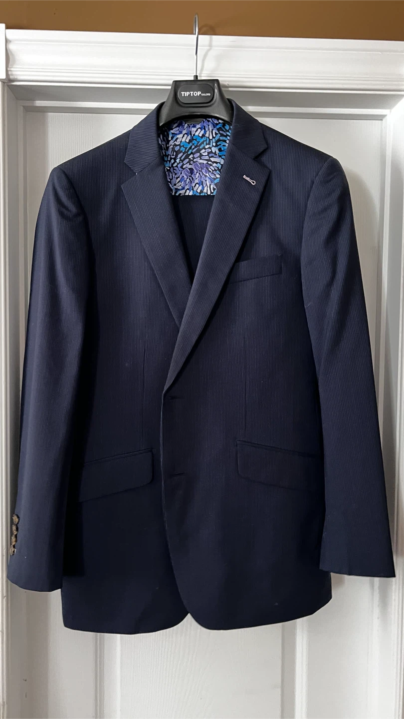 Navy Pinstripe 2Pc Suit