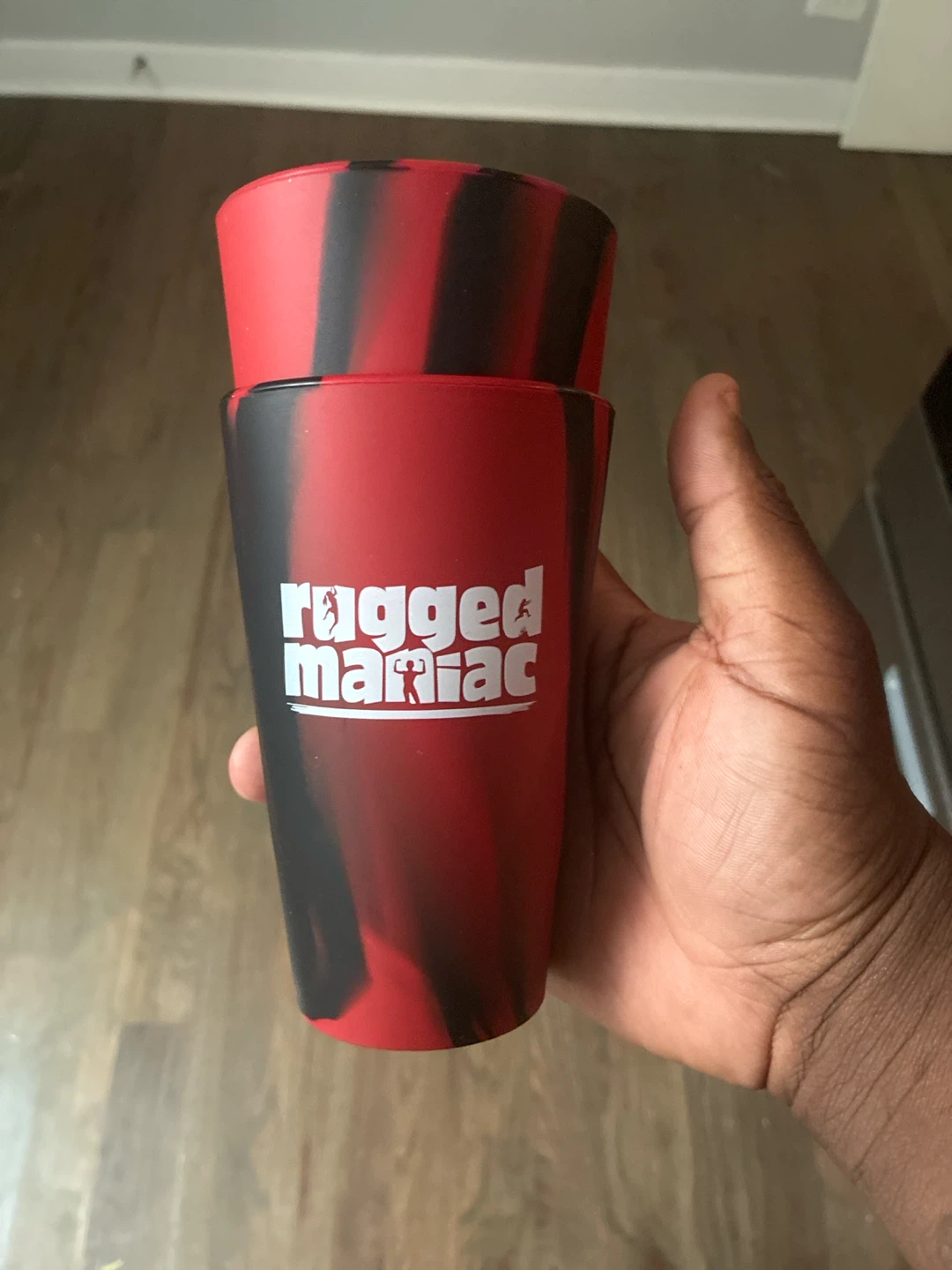 Rugged Maniac Tumbler - Red/Black Swirl