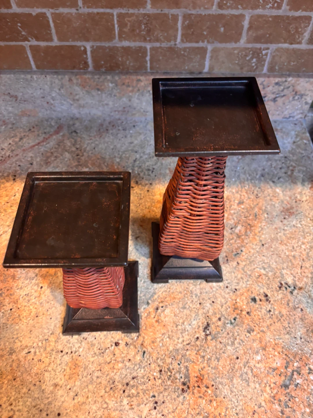 PartyLite Wicker Candlestick Holders Set - photo 3