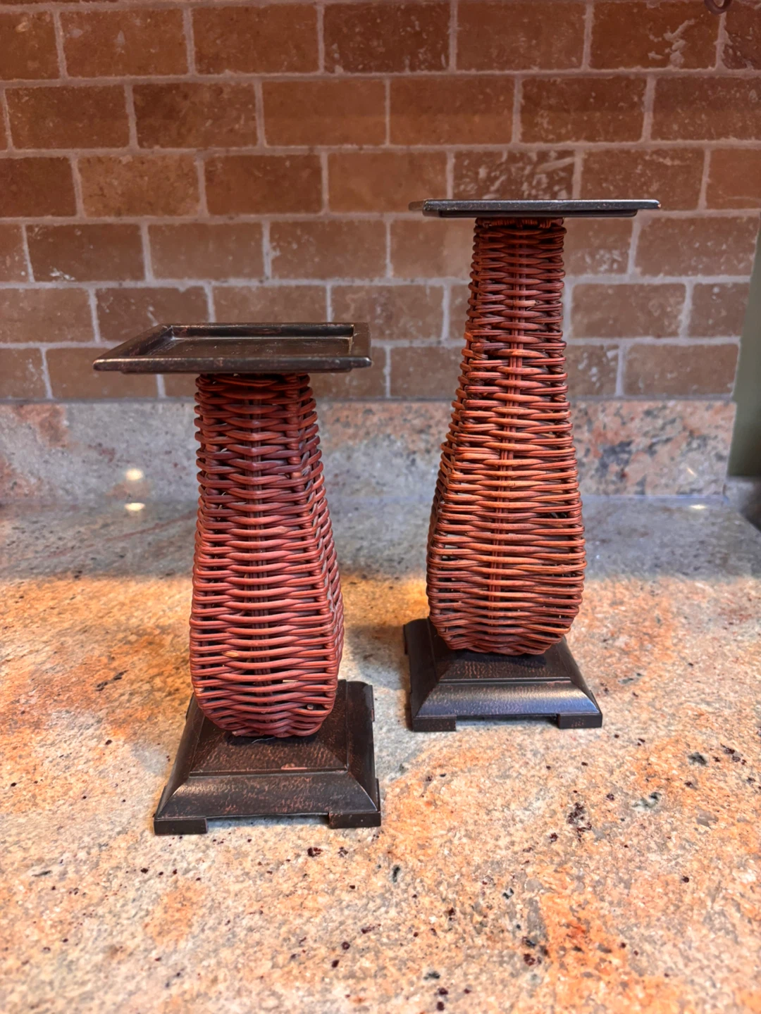 PartyLite Wicker Candlestick Holders Set - photo 2