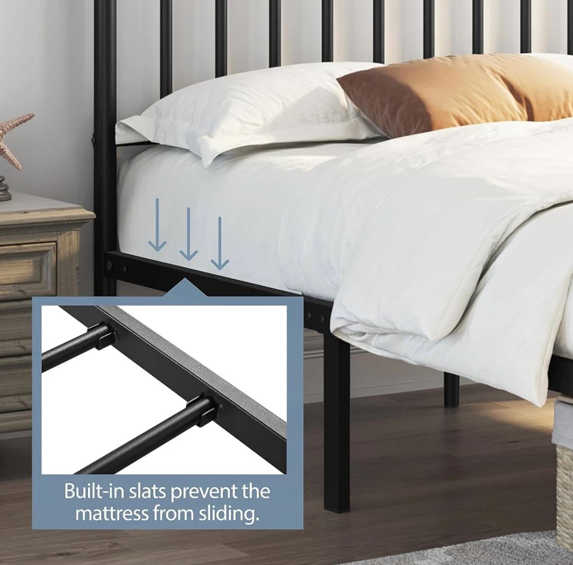 Queen Size Metal Bed Frame - photo 3
