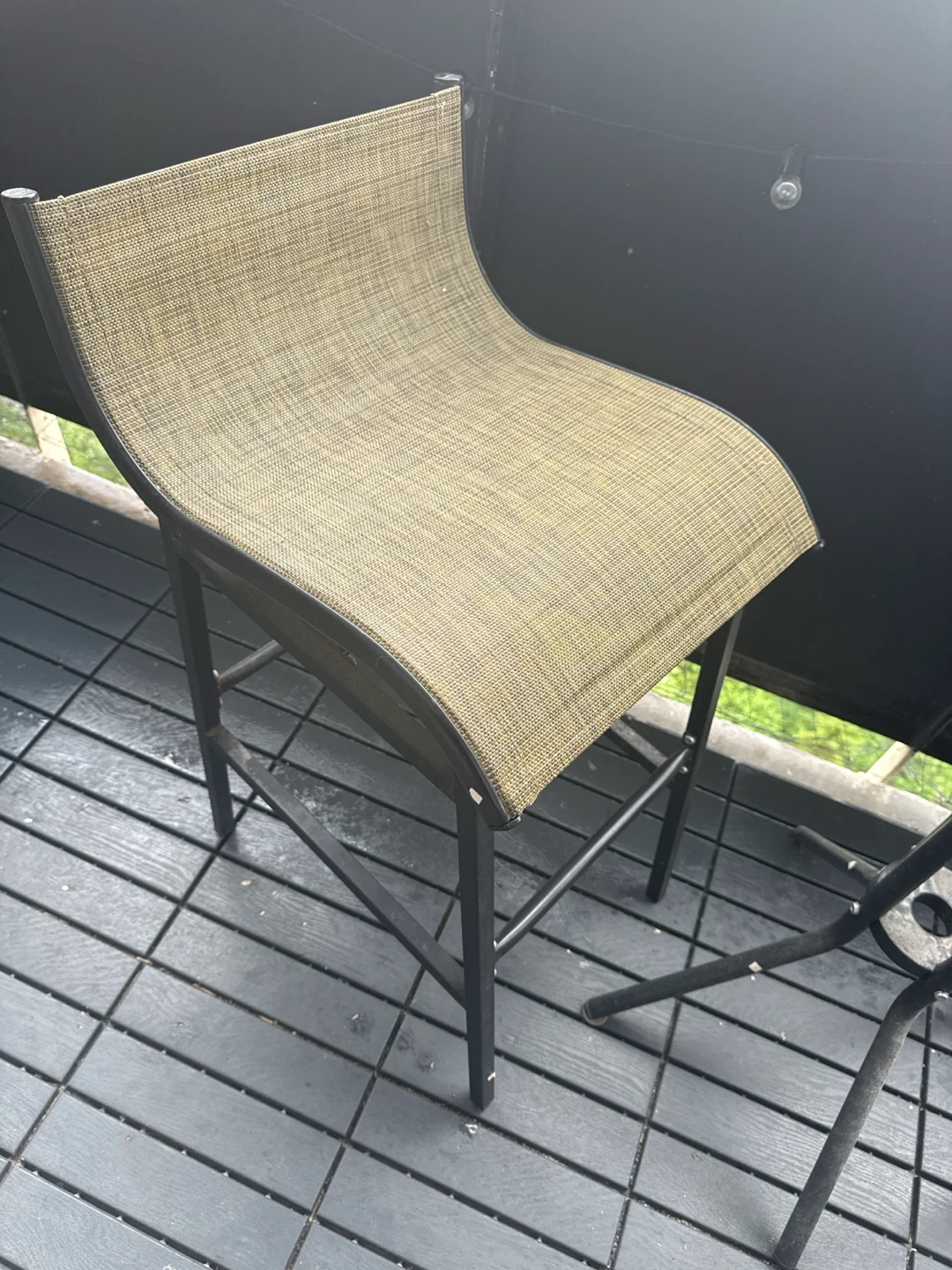 Glass top bistro set with two bar stools - photo 3