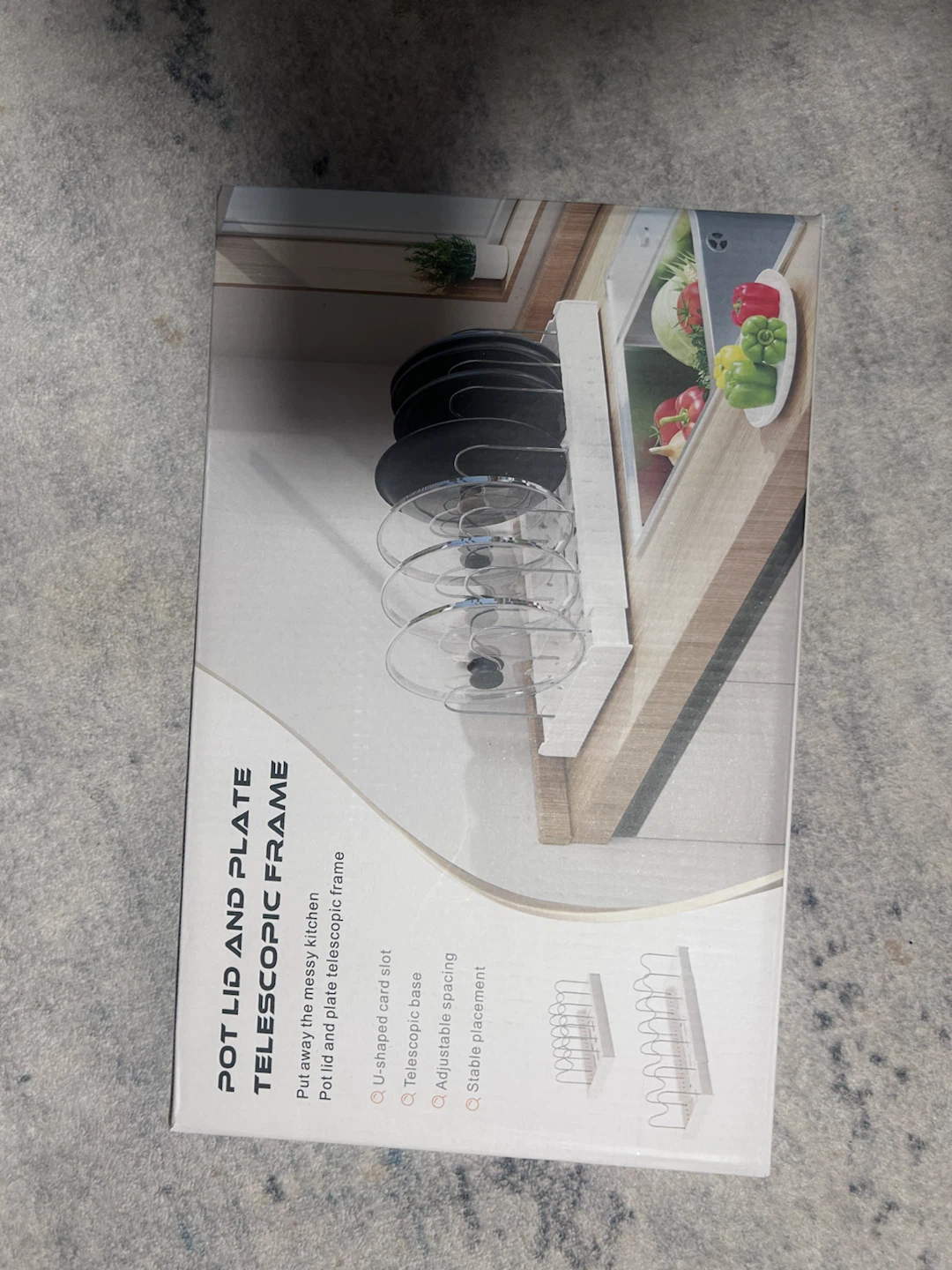 Telescopic Pot Lid and Plate Rack