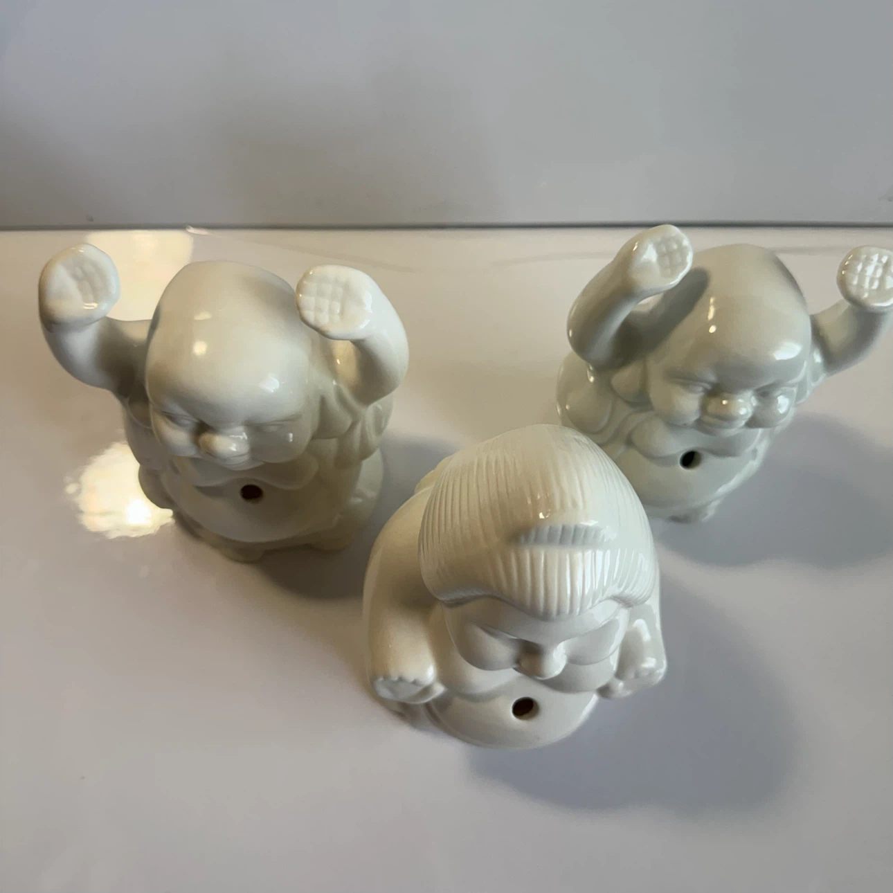 Set of 3 Ceramic Figurines - Buddha & Sumo - photo 4