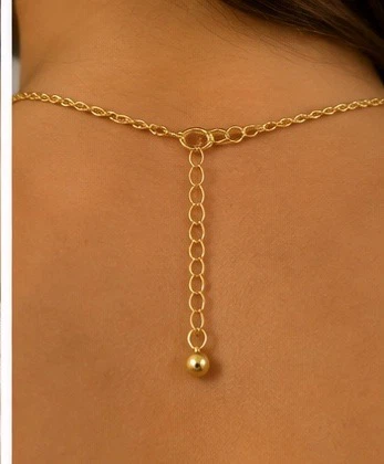 Gold Teardrop Pendant Necklace with Rose Detail - photo 4