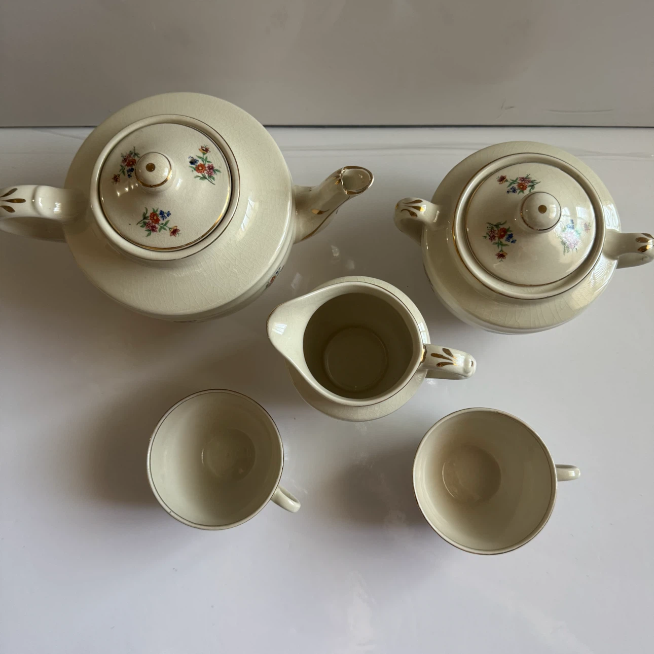 Vintage Floral 5 pc Tea Set Portugal - photo 2