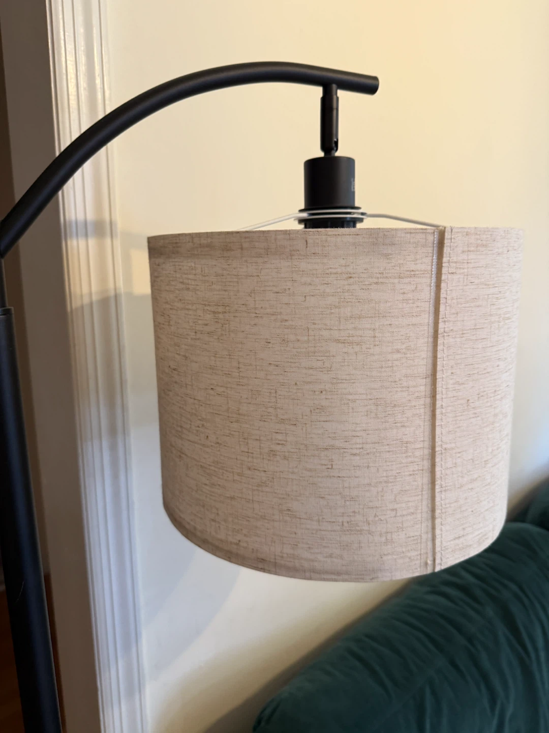 Arc Floor Lamp with Fabric Shade - photo 2