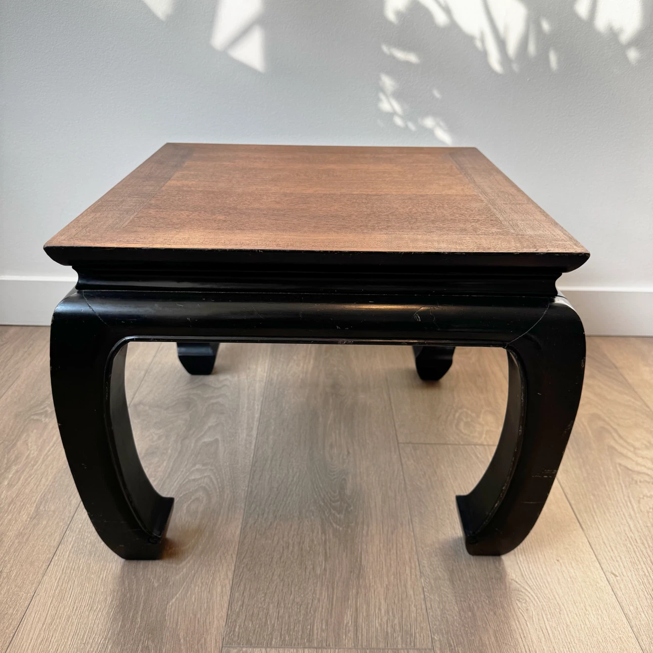 Vintage Ming style accent table-solid wood top / lacquer body