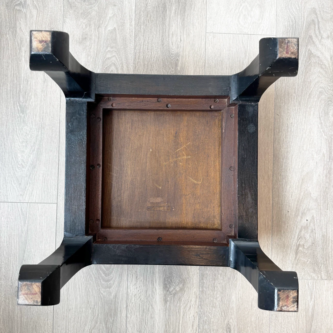 Vintage Ming style accent table-solid wood top / lacquer body - photo 5
