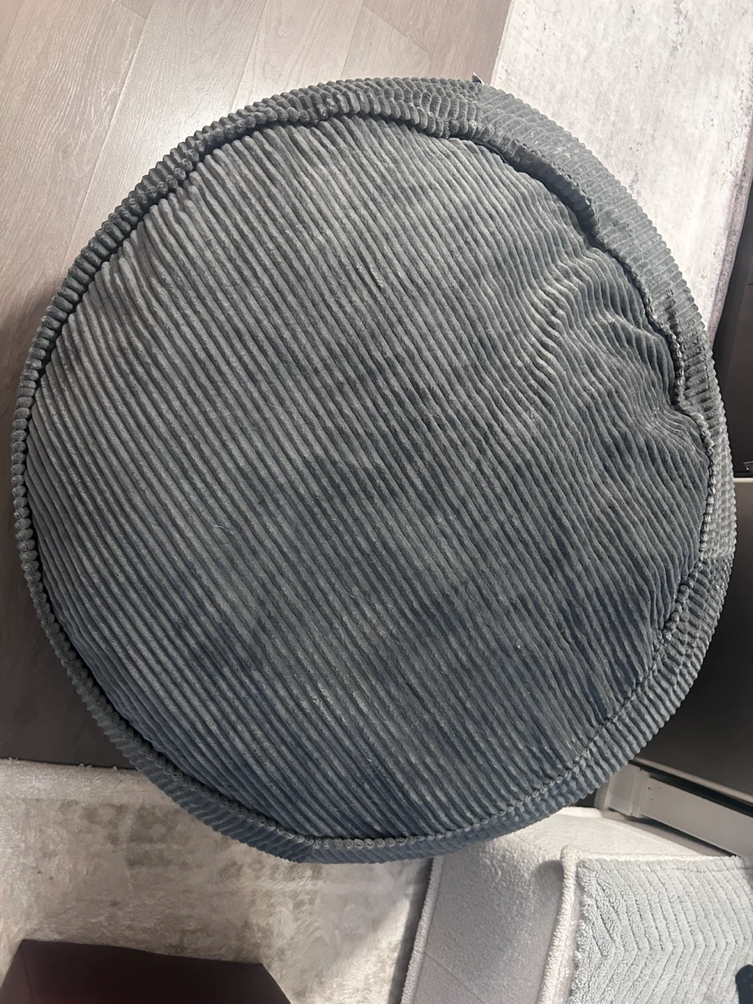 Grey Corduroy Bean Bag Chair