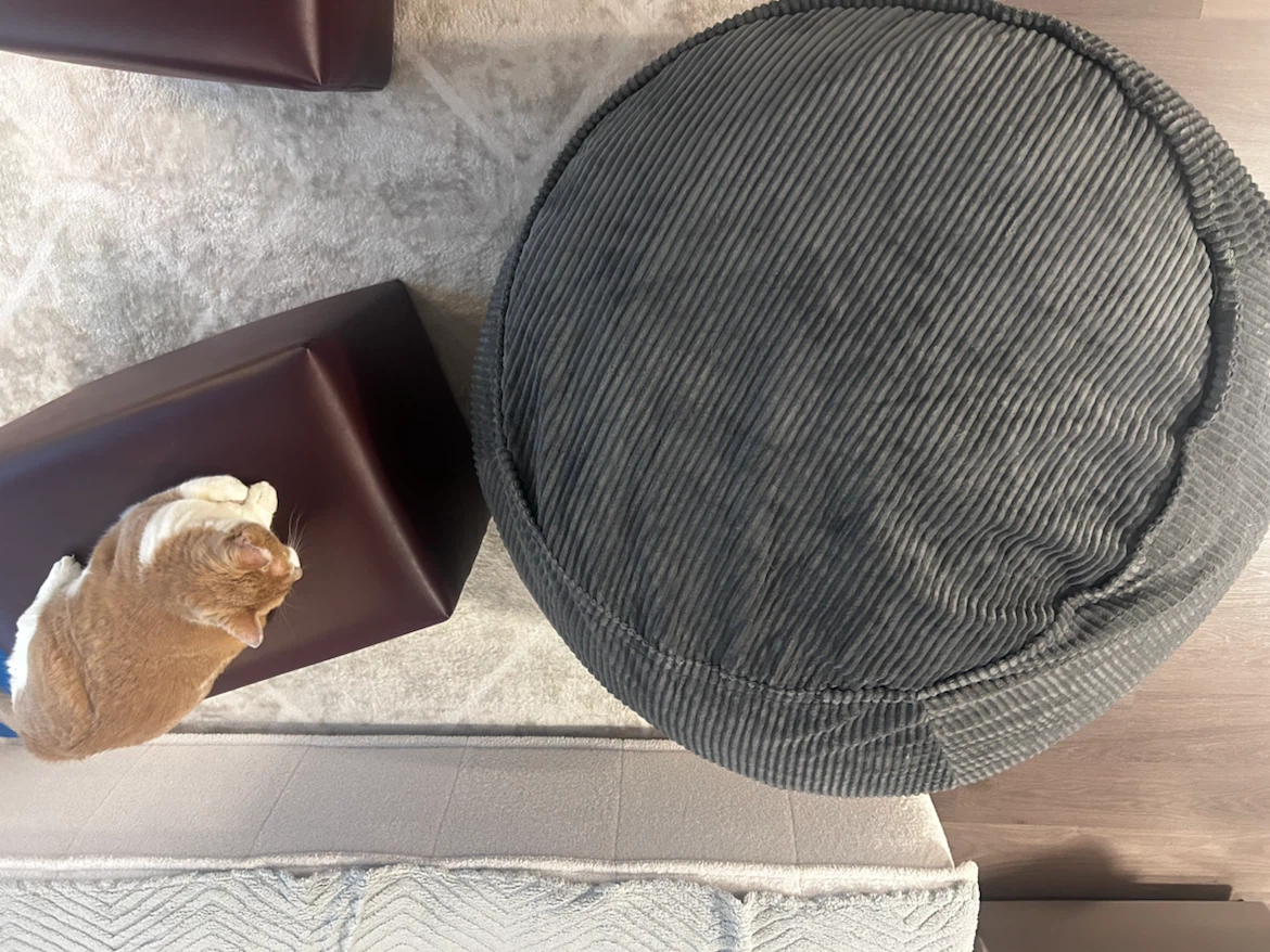 Grey Corduroy Bean Bag Chair - photo 2