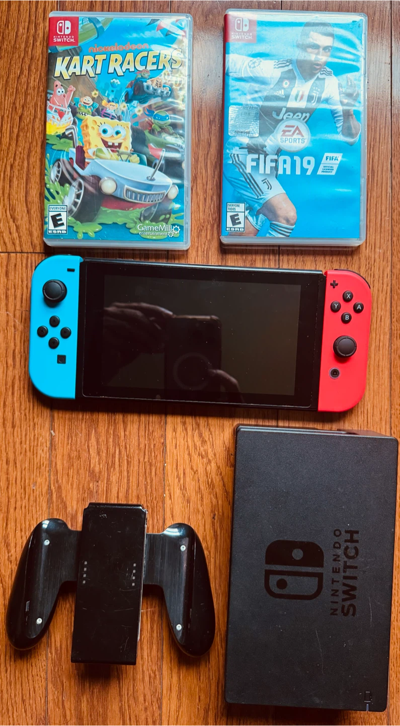 Nintendo Switch Console set with 2 Games and 128GB Micro SD card