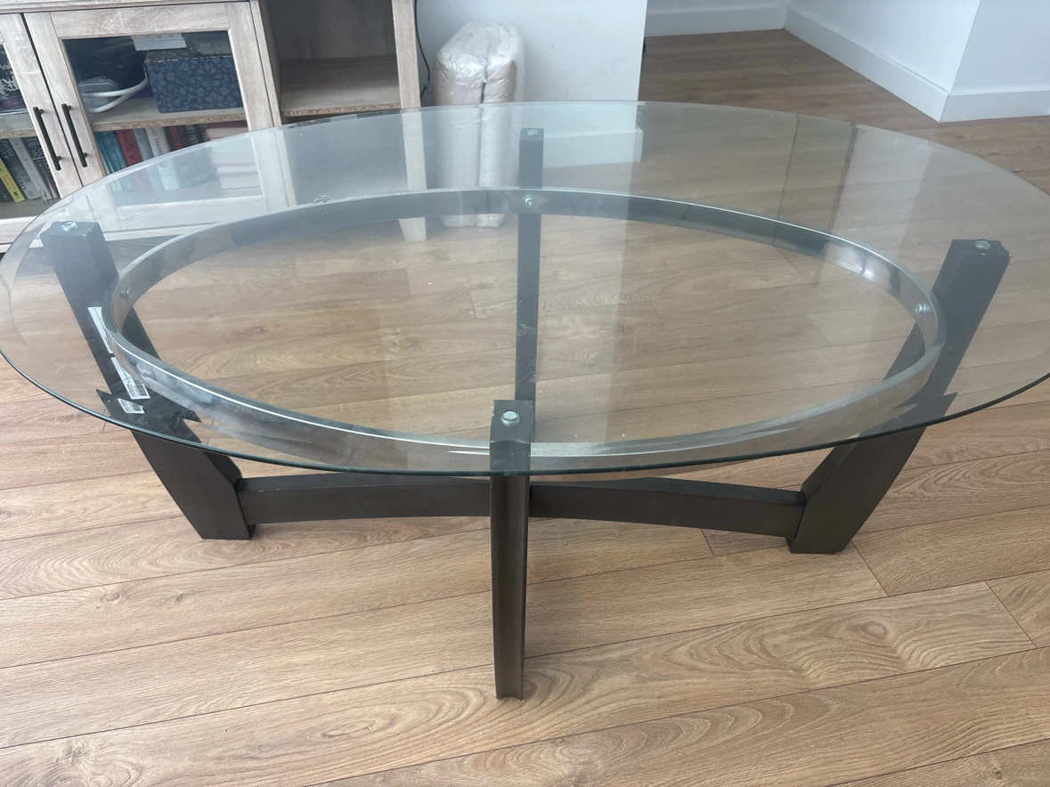 Glass Coffee Table + 2 matching side tables