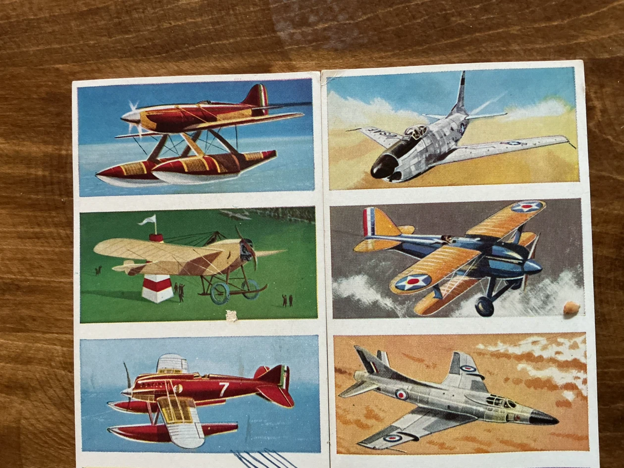 8. 1961 Lyons Tea “Wings of Speed” Uncut Panels  Cards - photo 2