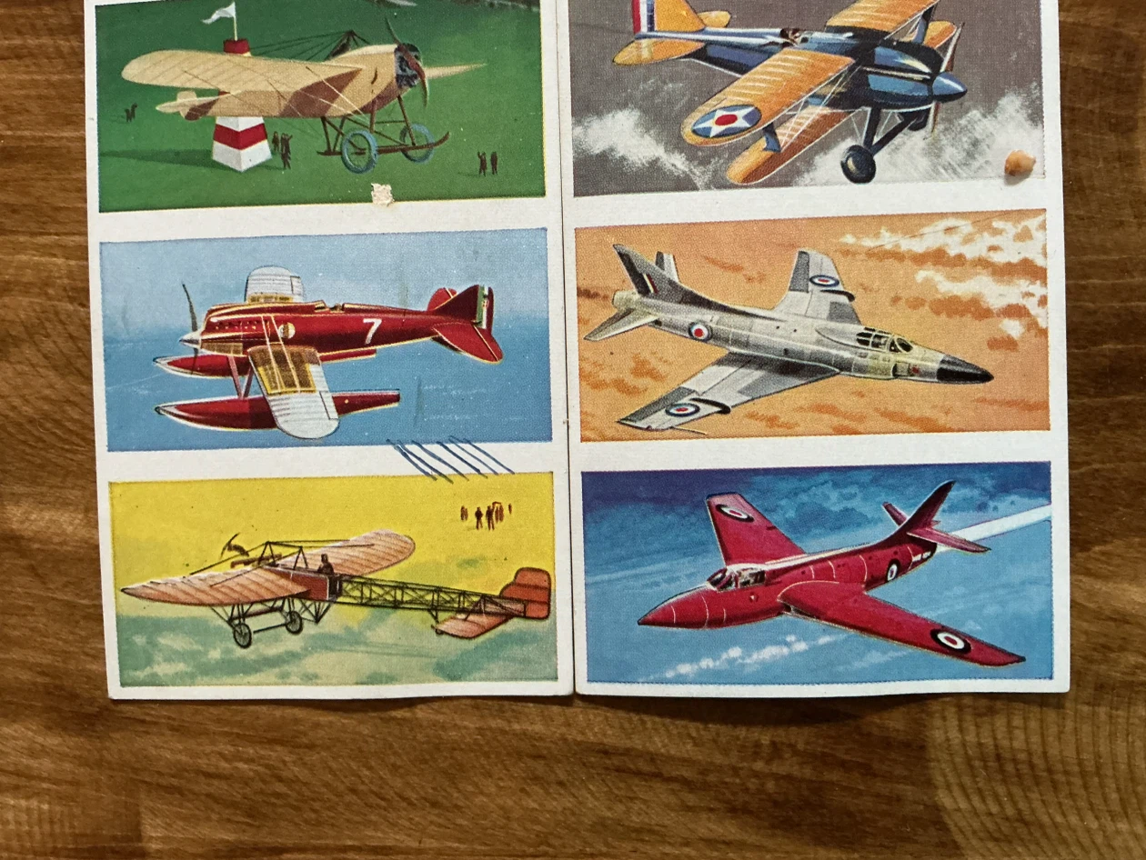 8. 1961 Lyons Tea “Wings of Speed” Uncut Panels  Cards - photo 3