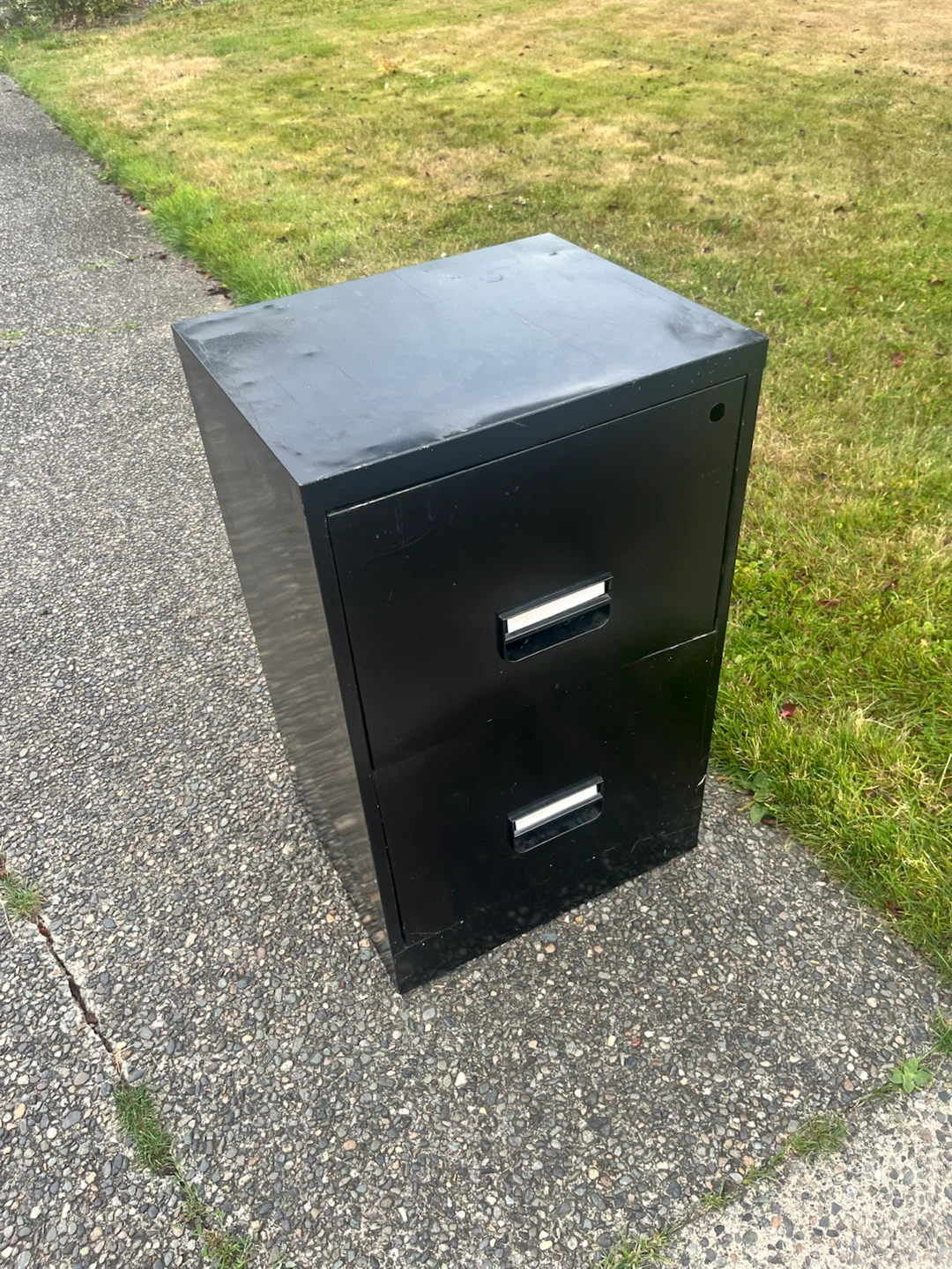 Black 2-Drawer Filing Cabinet
