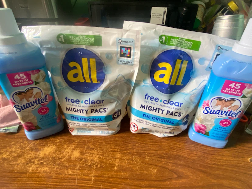 All Free Clear Mighty Pacs & Suavitel Fabric Softener