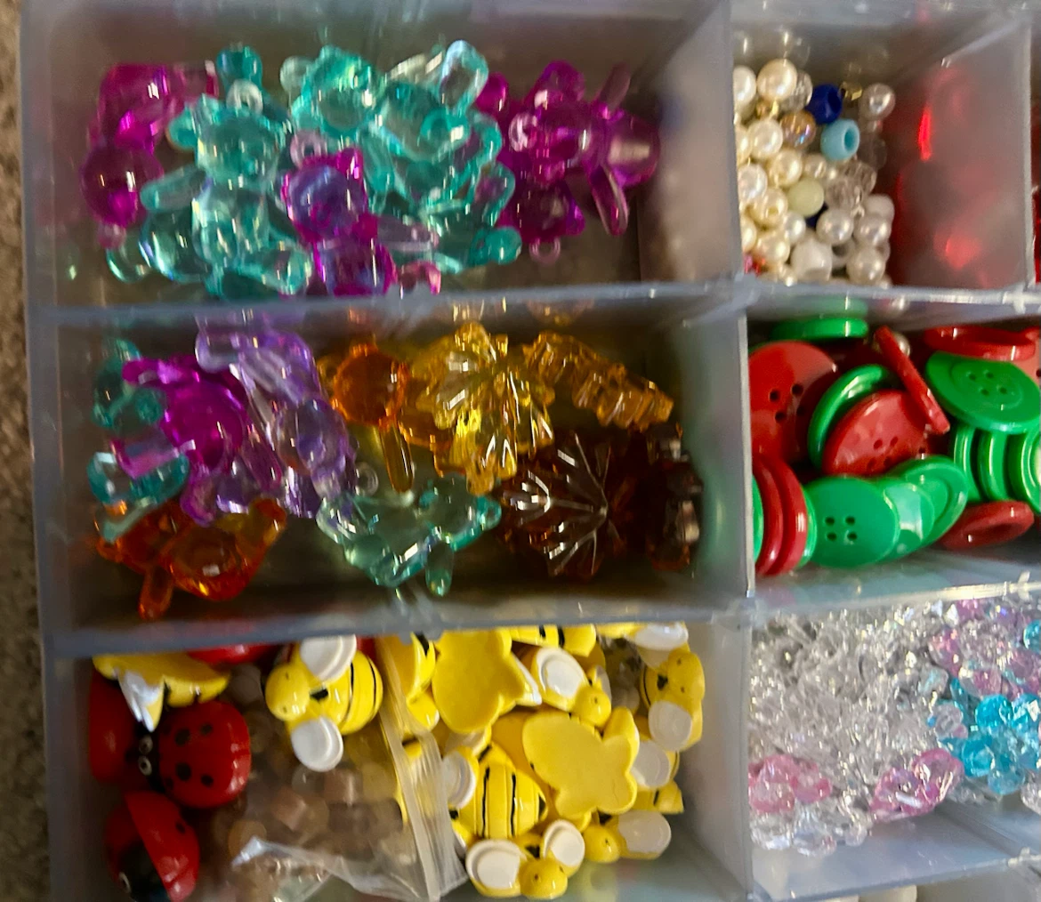 Craft Supply Organizer with Buttons and Beads - photo 3