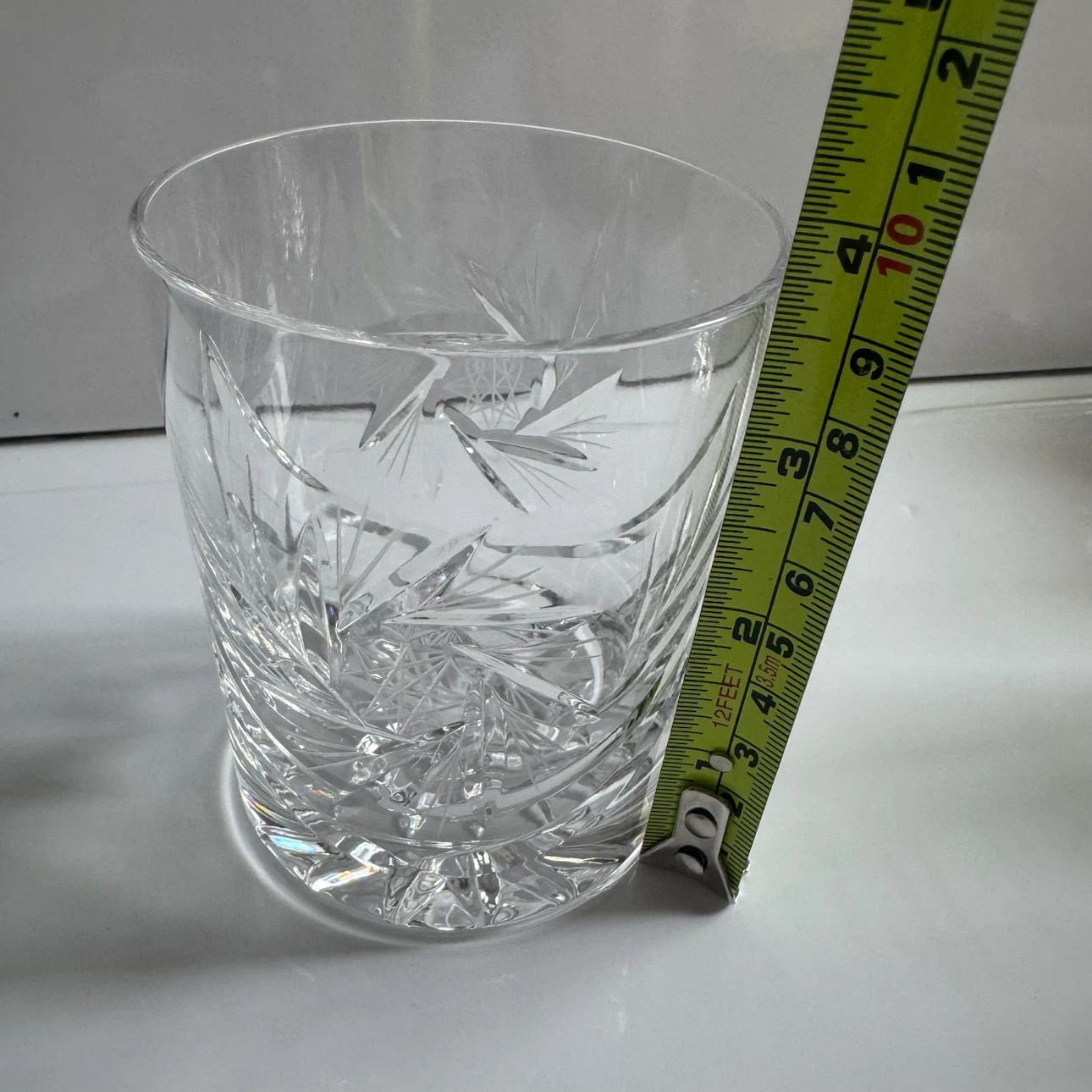 Set of 6 Crystal Cut Tumblers pinwheel Very Good - photo 5