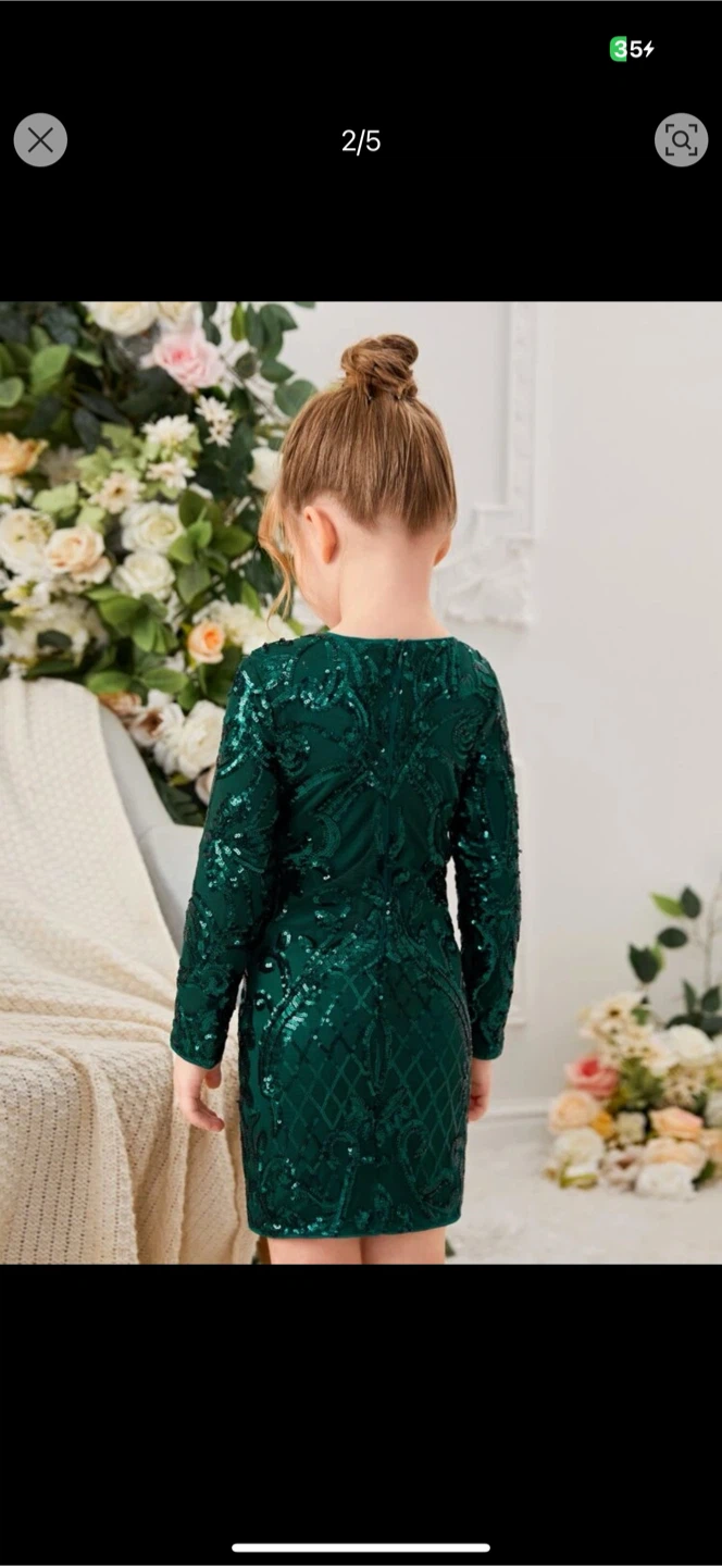 Girls Sequin Dress