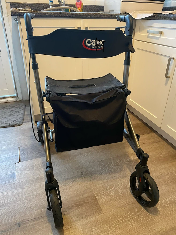 NEW Carex Rolling Walker with Seat and Bag