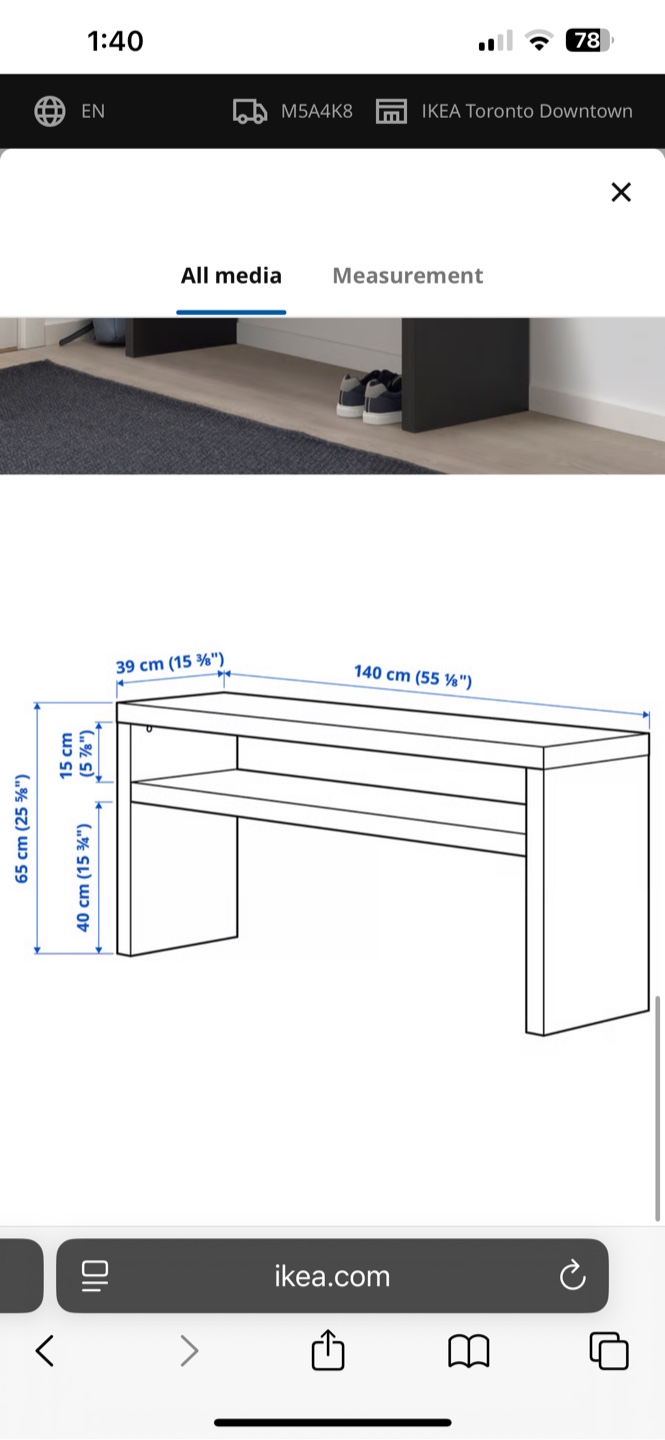 IKEA TV Bench / Console Table - photo 4