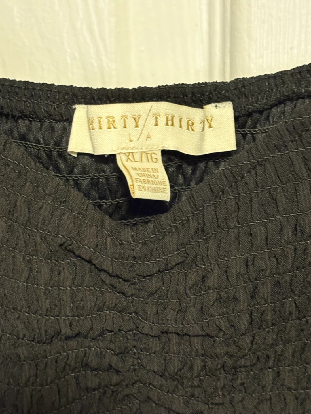 Thirty Thirty Black Smocked Mini Dress XL/TG - photo 2