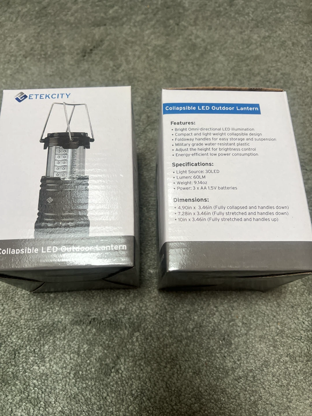 Etekcity 2 Pack Collapsible LED Outdoor Lanterns - photo 2