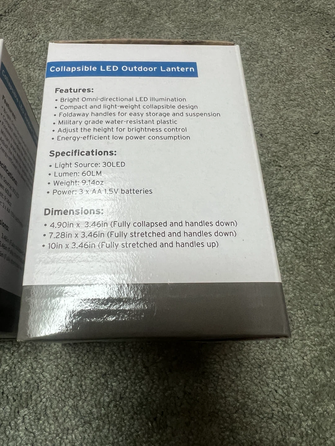Etekcity 2 Pack Collapsible LED Outdoor Lanterns - photo 3
