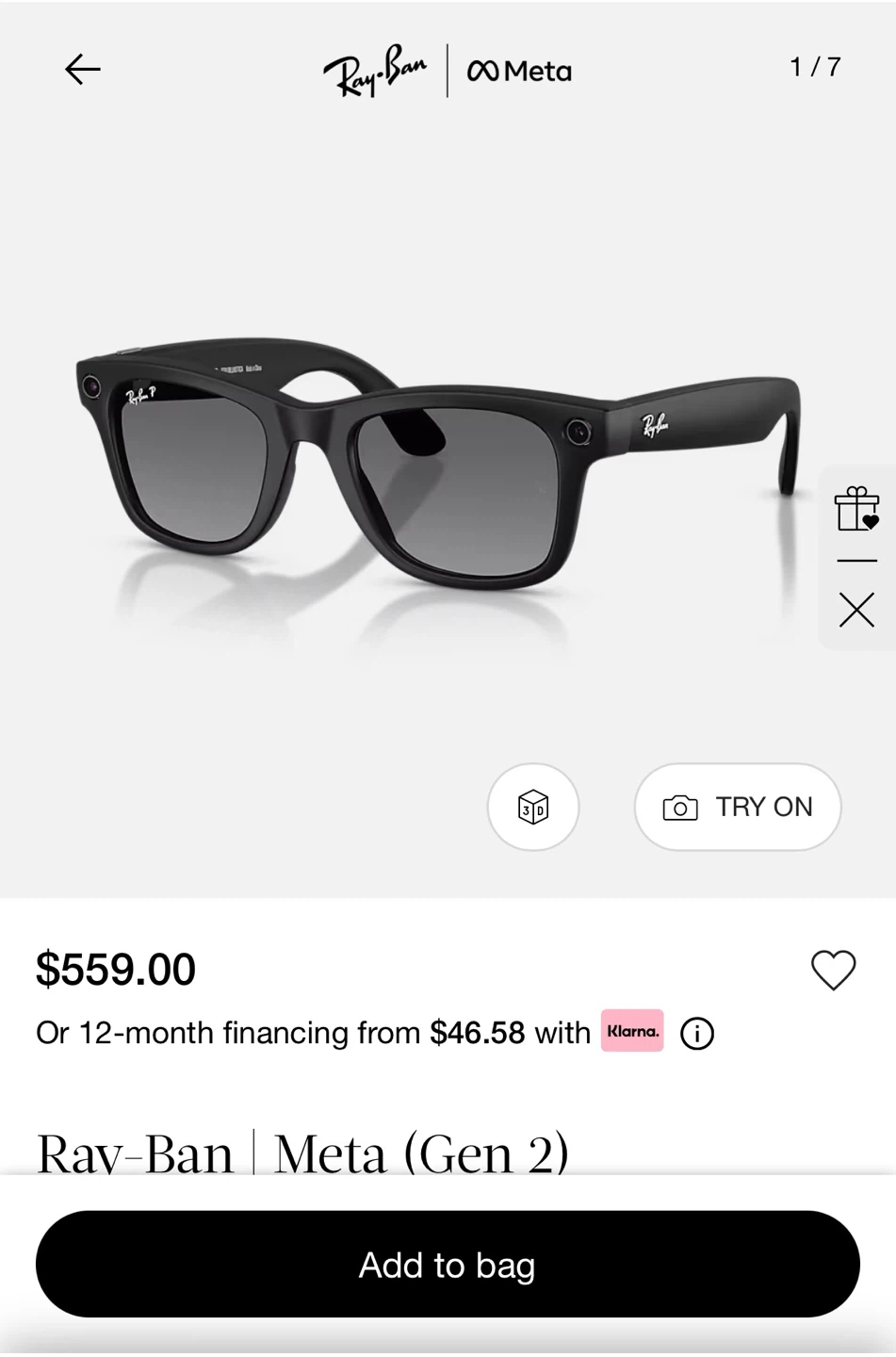 Ray-Ban Meta (Gen 2) Smart Glasses
