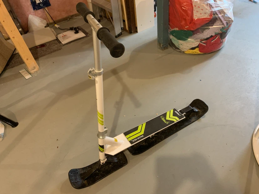 Snow scooter, winter fun