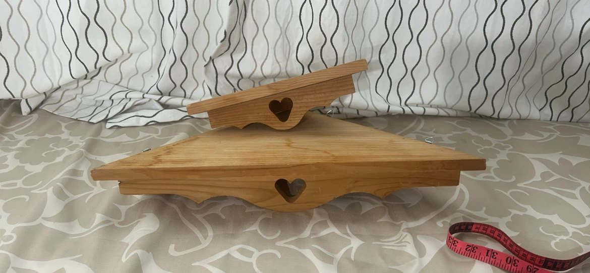 Wooden Corner Shelves (Set of 2)