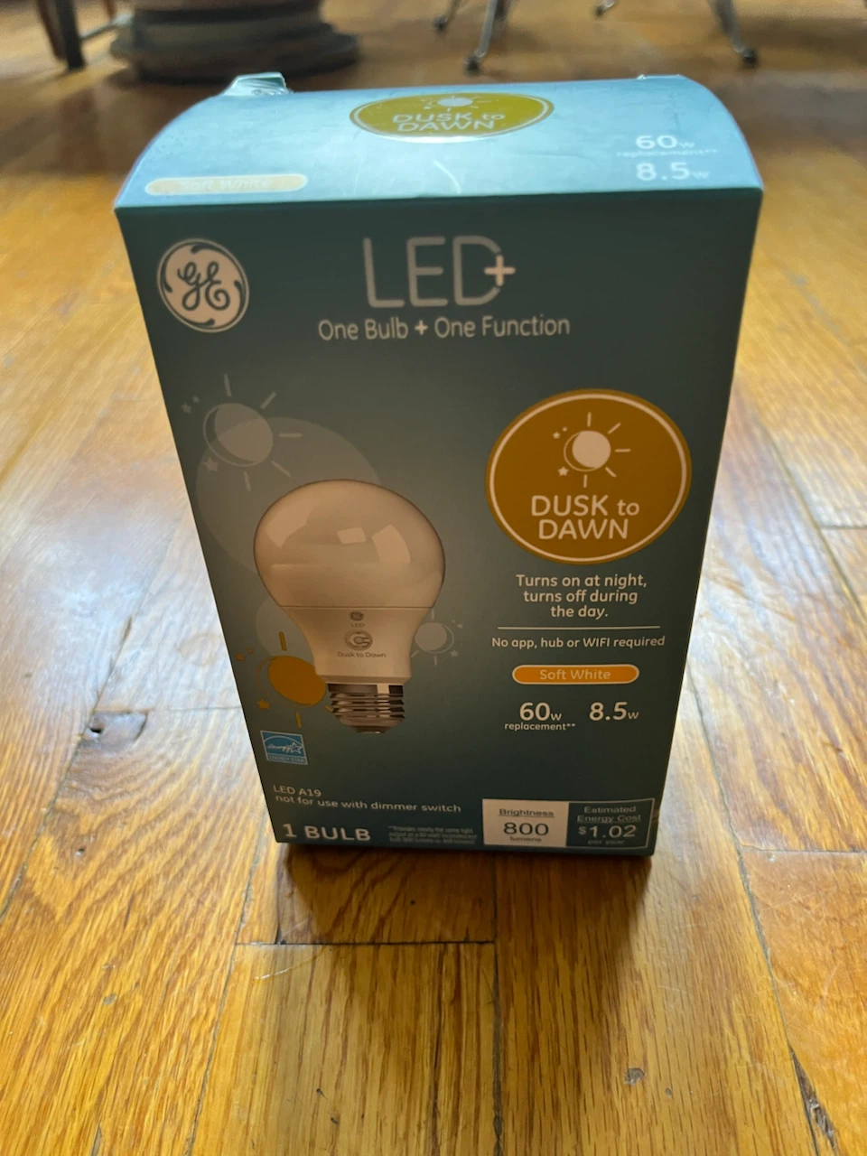 GE LED+ Dusk to Dawn Light Bulb, Soft White