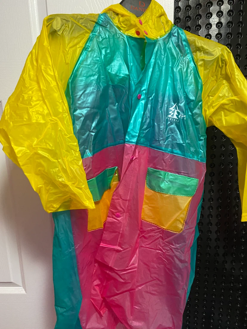 Kids Raincoat with "Best Wishes" Graphic