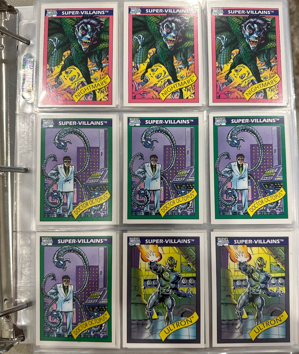 BINDER OF MINT 1990 IMPEL/MARVEL TRADING CARDS - photo 3