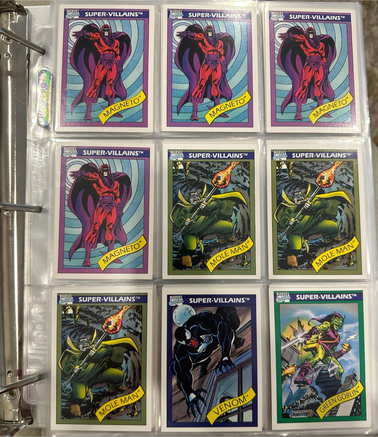 BINDER OF MINT 1990 IMPEL/MARVEL TRADING CARDS - photo 4