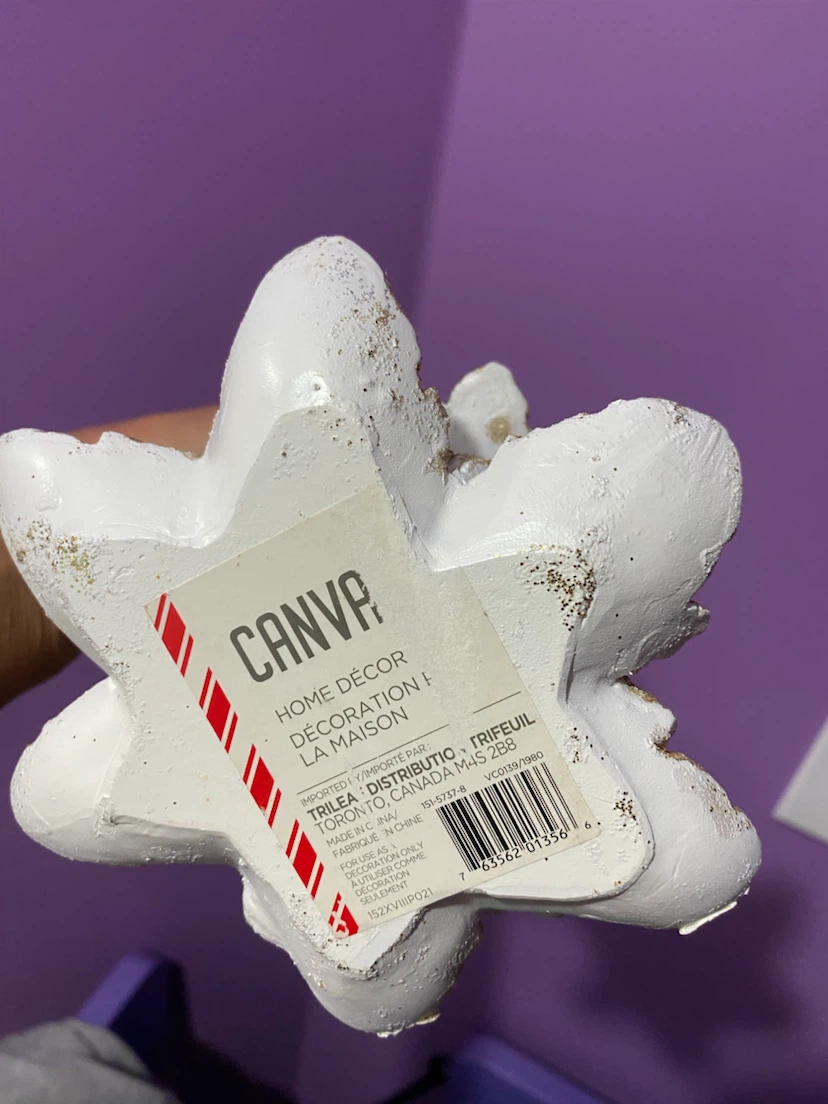 Canva White & Gold Glitter Christmas Tree Decor - photo 3