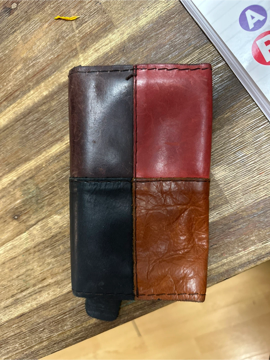 Original Sami Amin - real Leather Patchwork Leather Wallet - photo 2