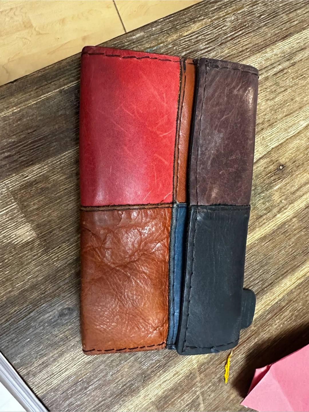 Original Sami Amin - real Leather Patchwork Leather Wallet - photo 3