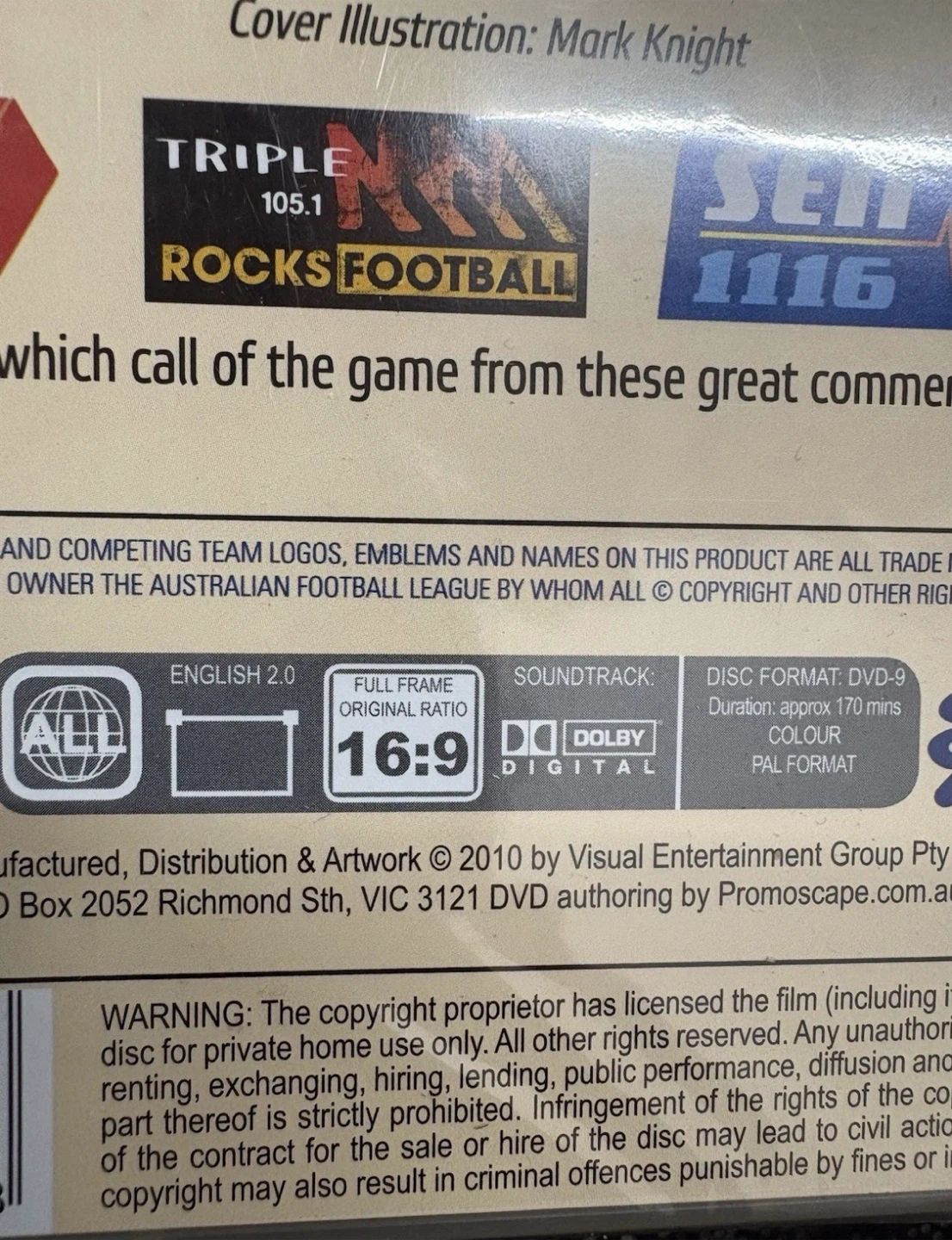 2010 Toyota AFL Grand Final DVD - photo 3