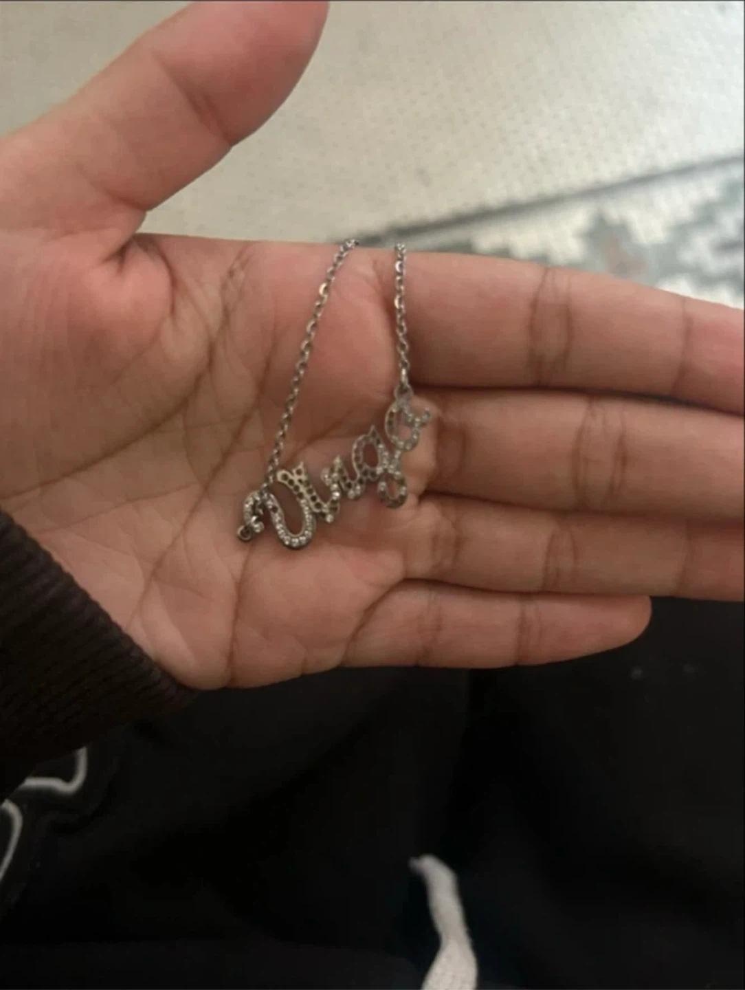 Rhinestone "Virgo" Necklace