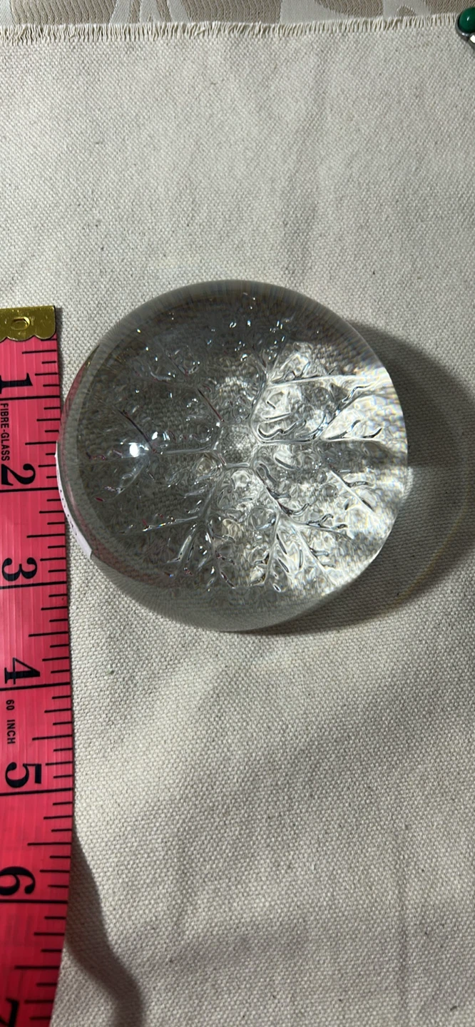 Glass Paperweight with Snowflake Design - photo 4