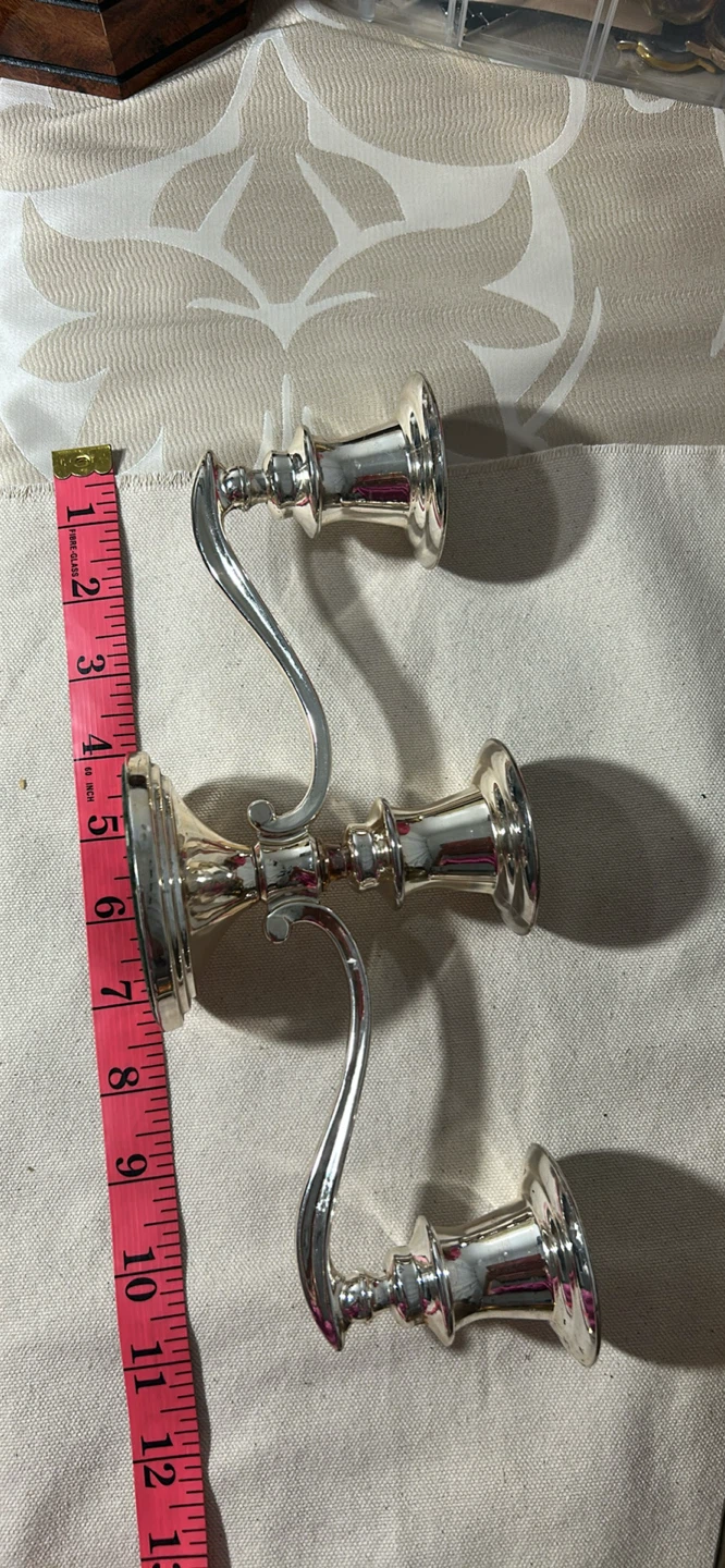 Silver Tone 3-Arm Candelabra