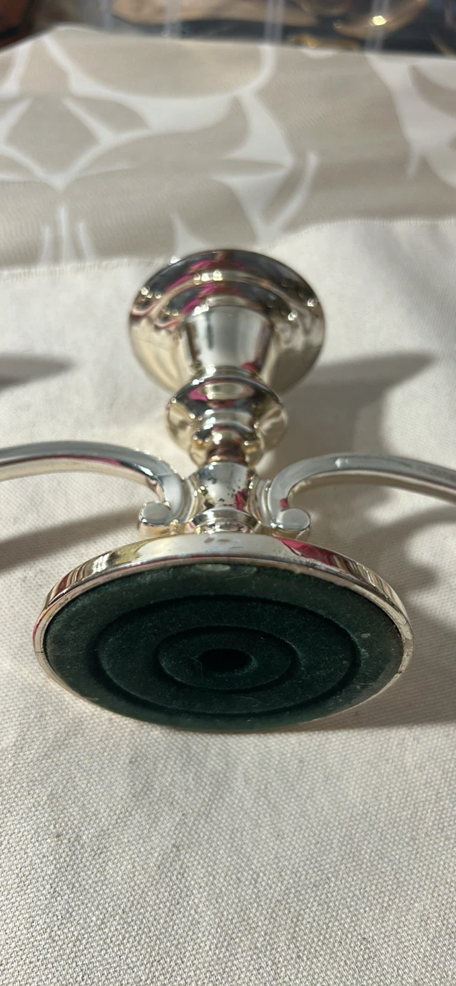 Silver Tone 3-Arm Candelabra - photo 3