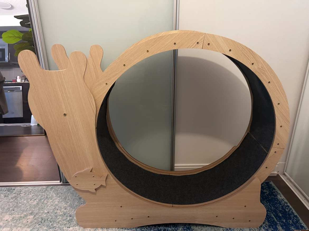 Wooden Cat Running Wheel