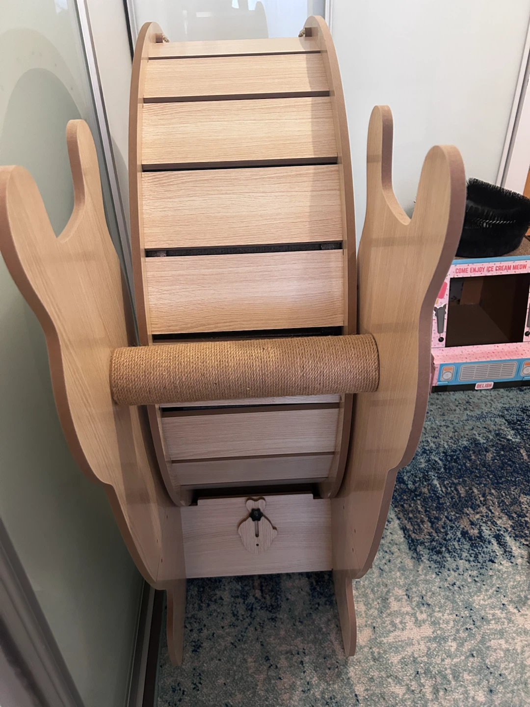 Wooden Cat Running Wheel - photo 2
