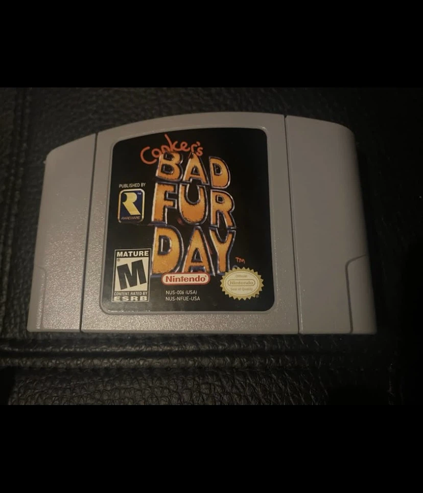 Conker's Bad Fur Day 64 N64 CIB With Game Cart Manual Box RARE - photo 2
